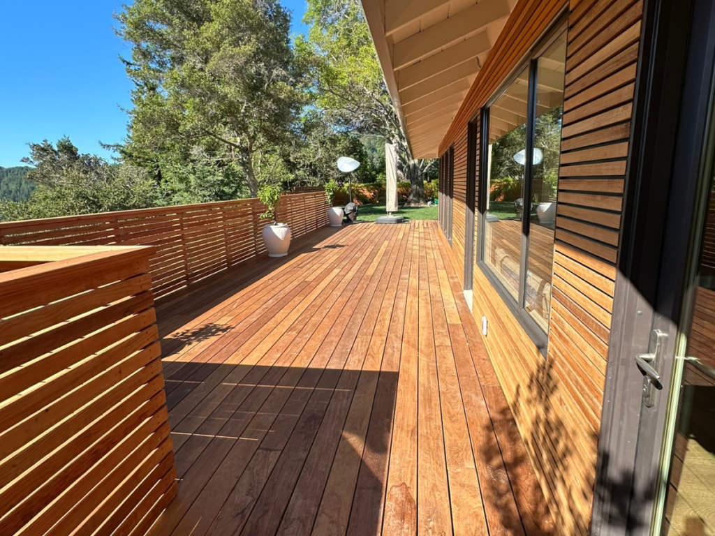 Completed custom deck project, linking to the portfolio